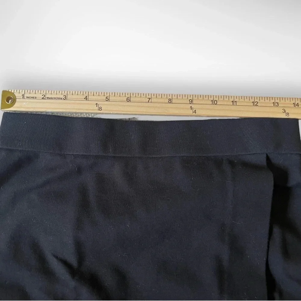 MADEWELL Women's Black Overlap City Knit‎ Skirt Small | EUC